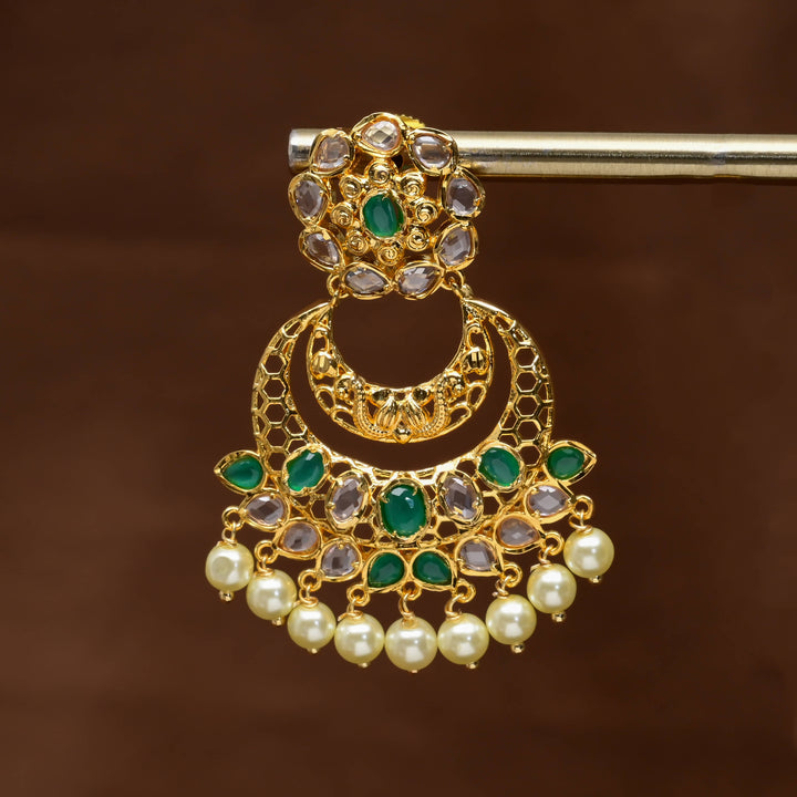Uncut Polki Chandbali Earrings