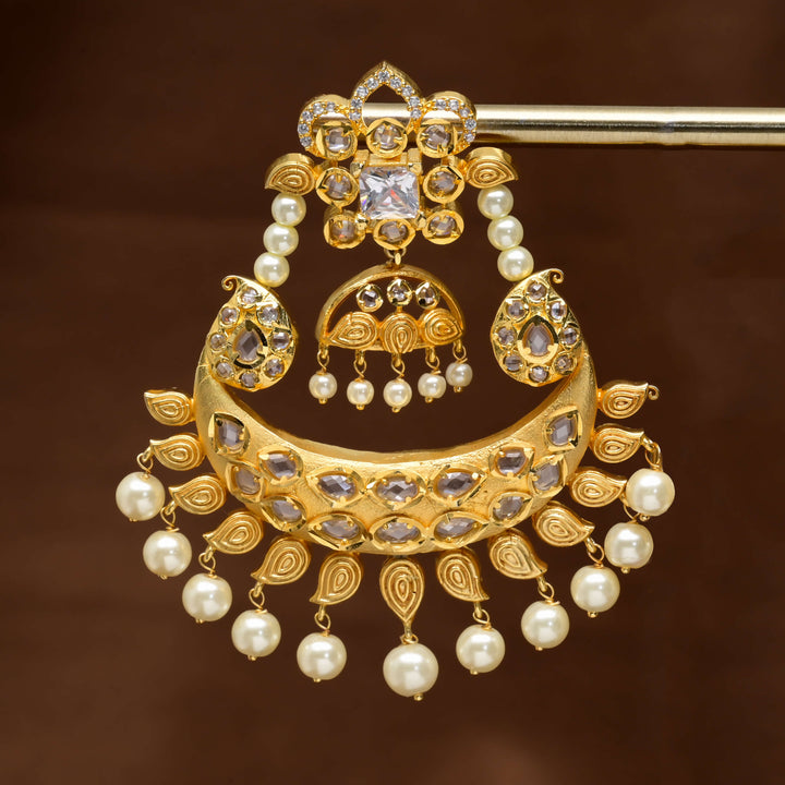 Uncut Polki Chandbali Earrings