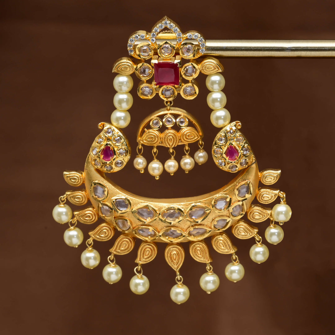 Uncut Polki Chandbali Earrings