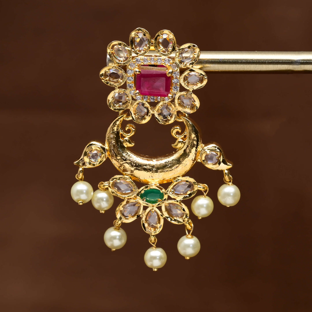 Uncut Polki Chandbali Earrings