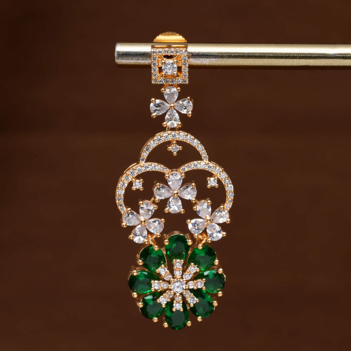 CZ Gold Finish Earrings