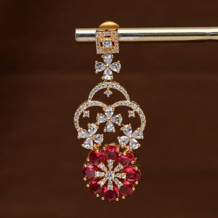 CZ Gold Finish Earrings