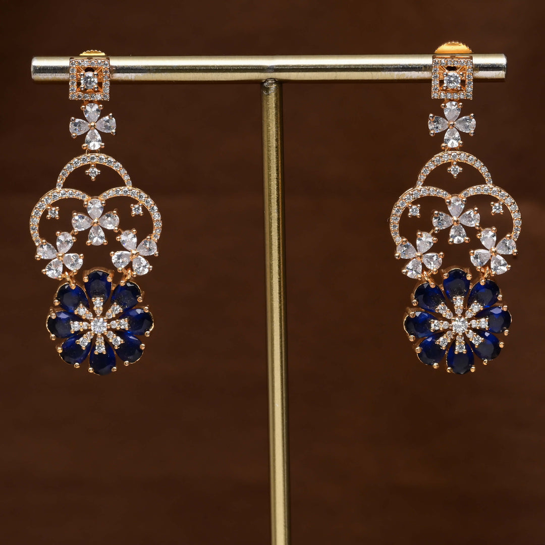 CZ Gold Finish Earrings