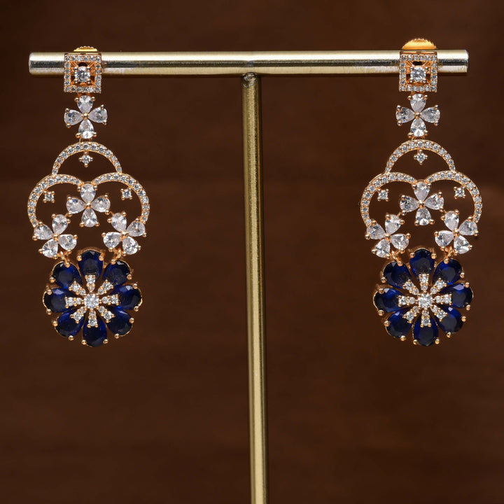 CZ Gold Finish Earrings