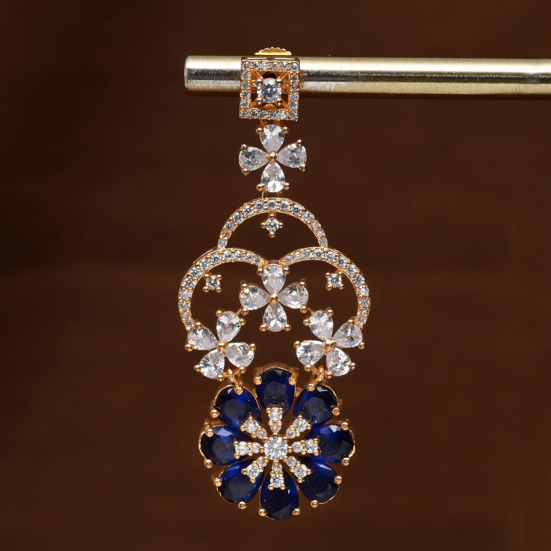 CZ Gold Finish Earrings