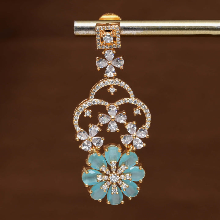 CZ Gold Finish Earrings