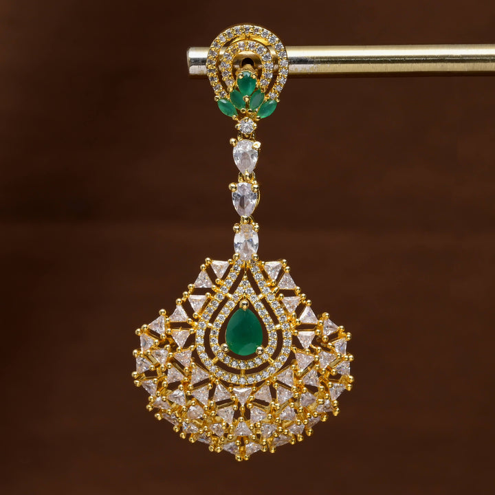 CZ Gold Finish Earrings