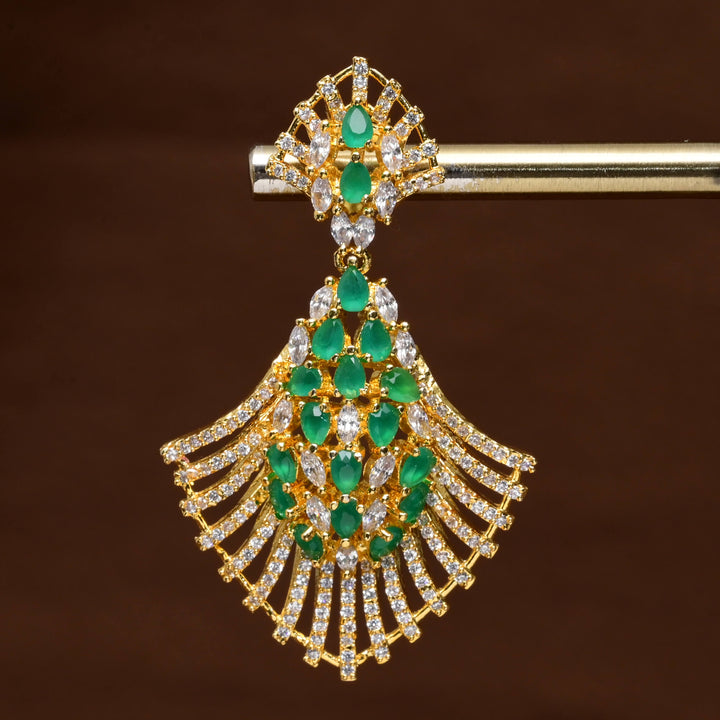 CZ Gold Finish Earrings