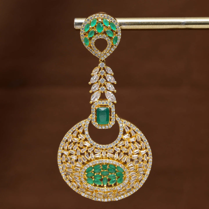 CZ Gold Finish Earrings