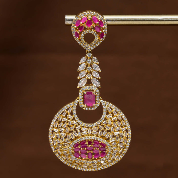 CZ Gold Finish Earrings