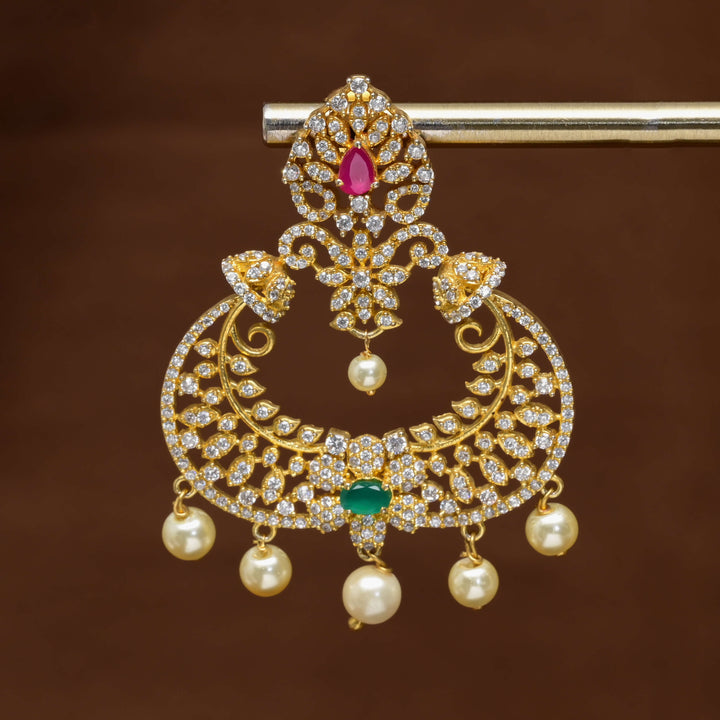 CZ Gold Finish Earrings