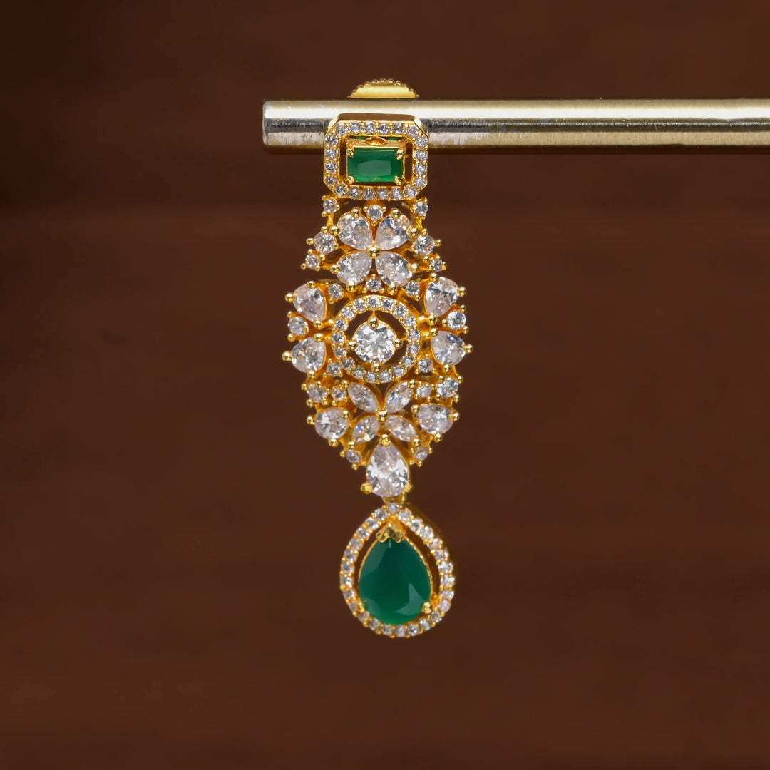 CZ Gold Finish Earrings
