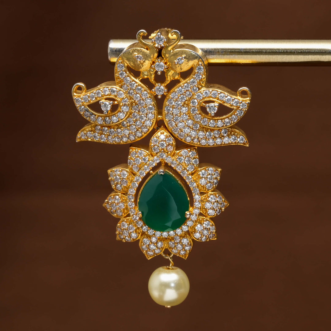 CZ Gold Finish Earrings