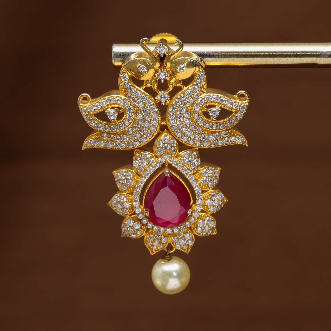 CZ Gold Finish Earrings