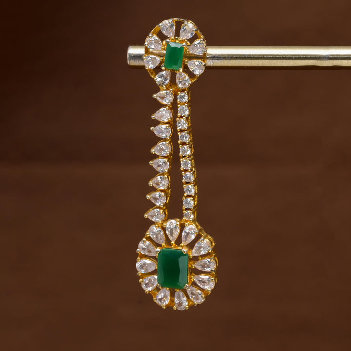 CZ Gold Finish Earrings