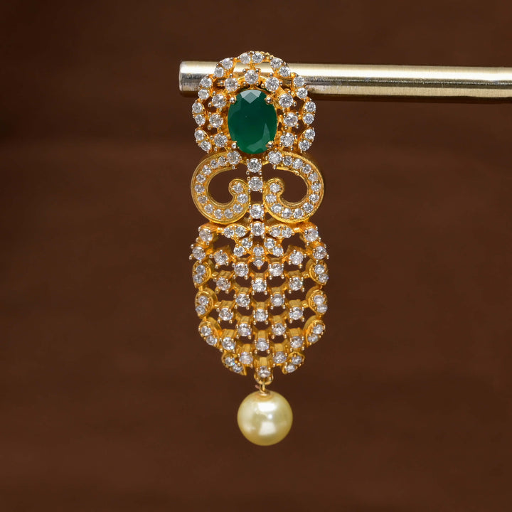 CZ Gold Finish Earrings