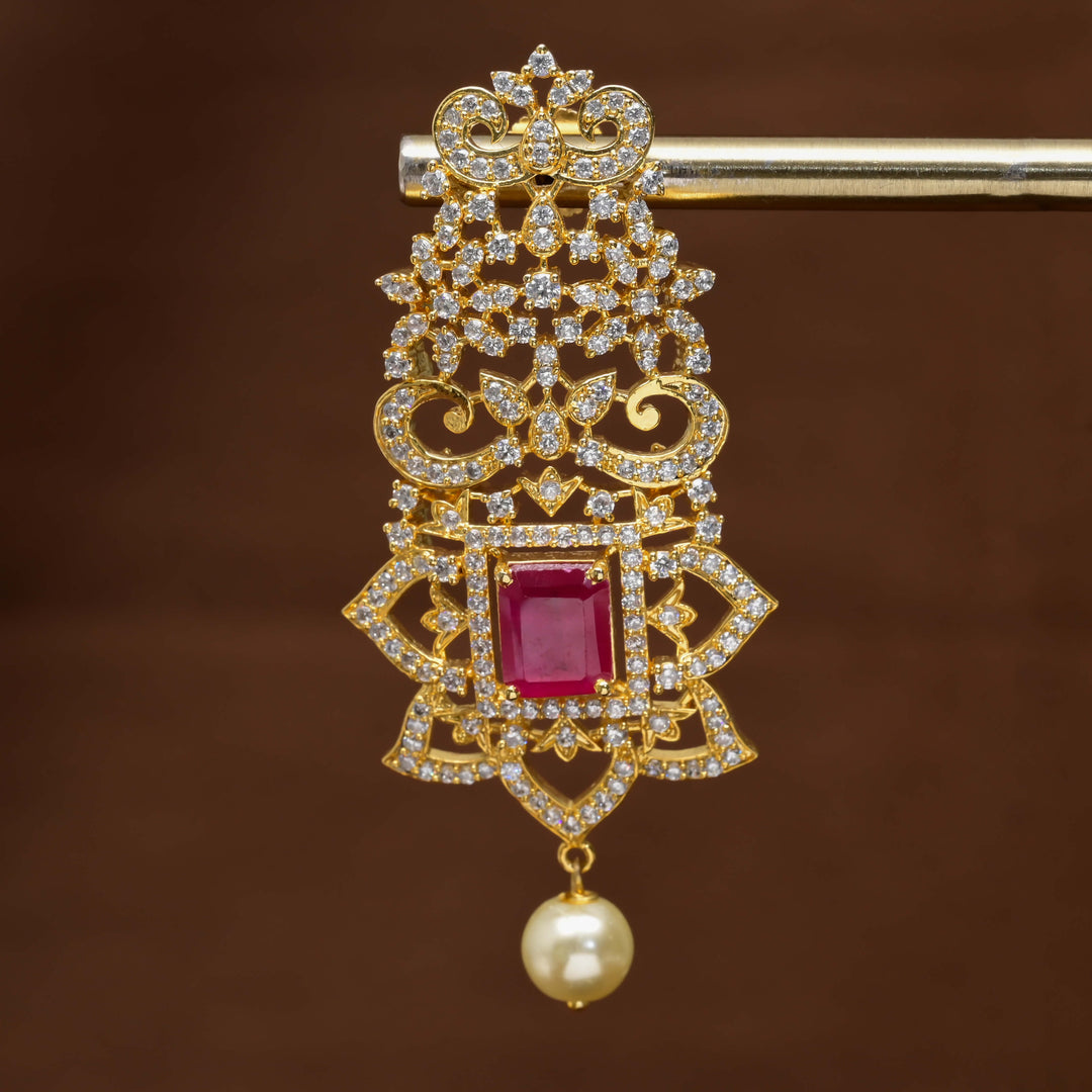 CZ Gold Finish Earrings