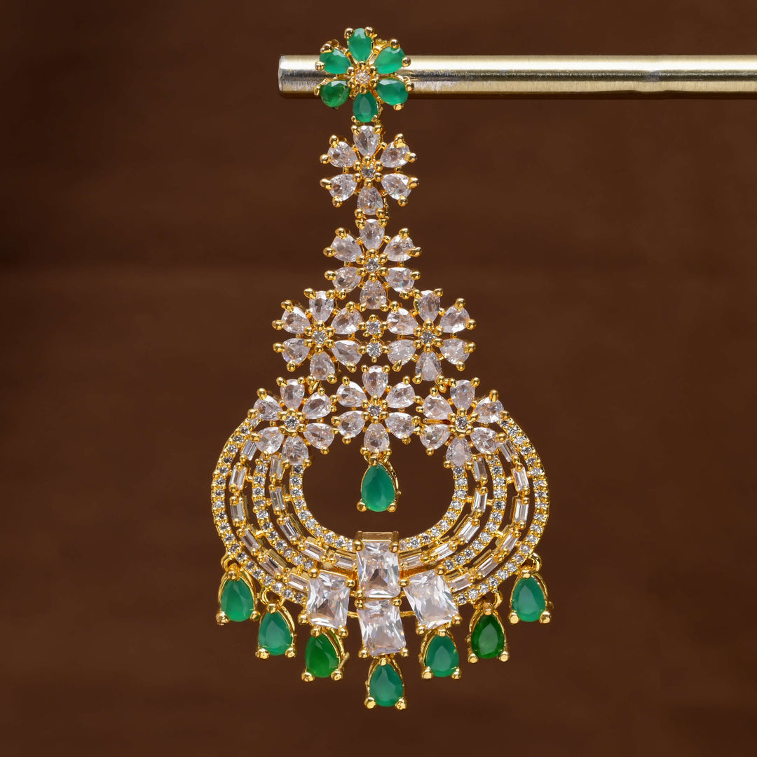 CZ Gold Finish Earrings