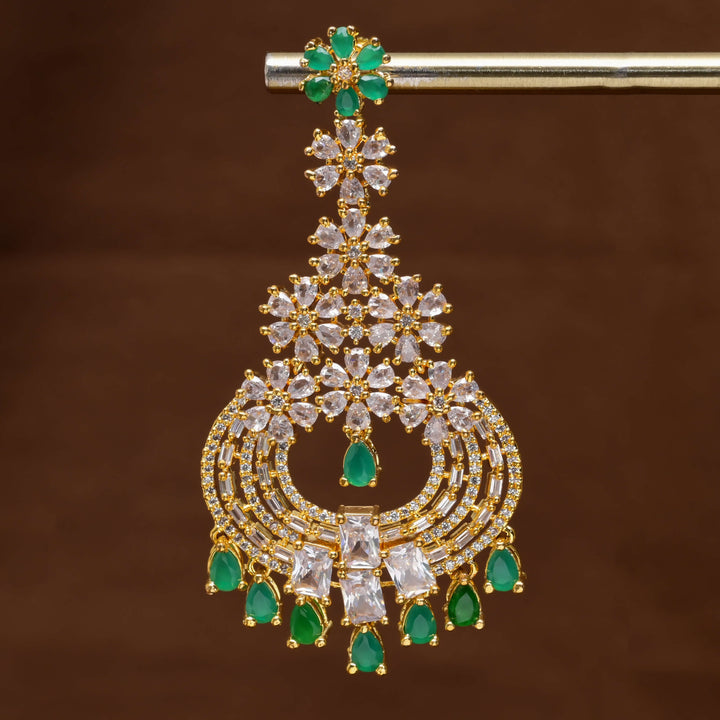 CZ Gold Finish Earrings
