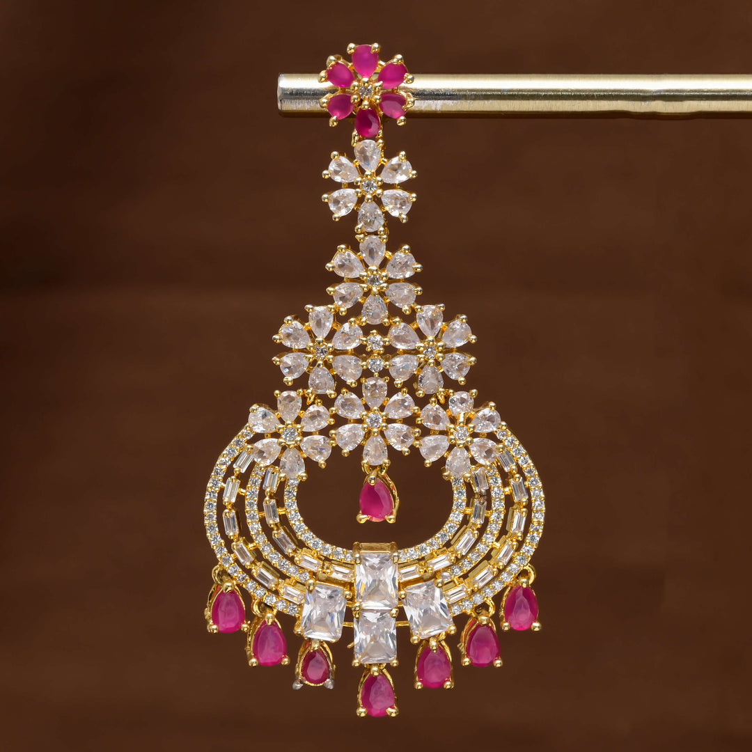 CZ Gold Finish Earrings
