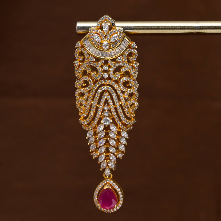 CZ Gold Finish Earrings