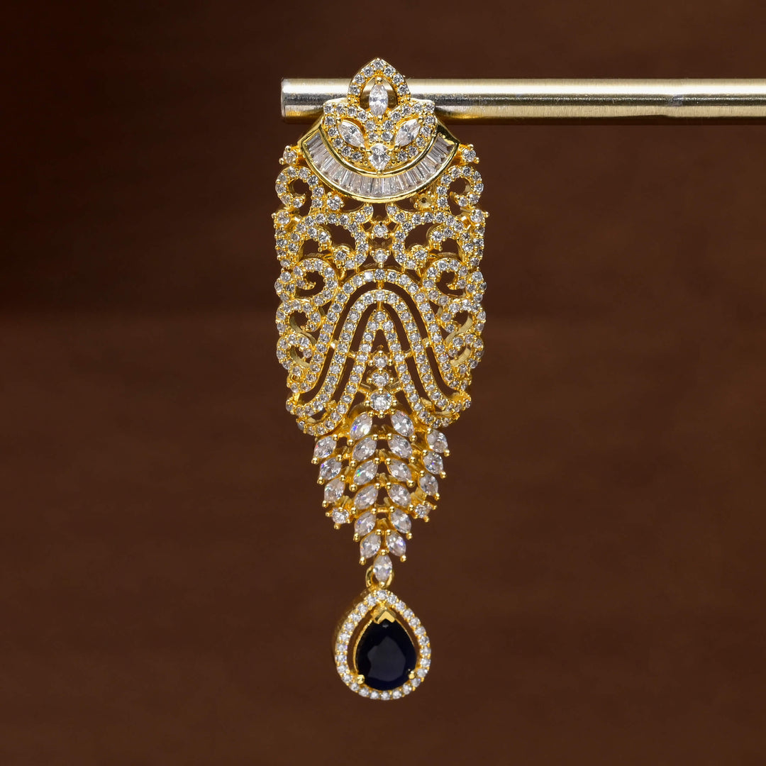 CZ Gold Finish Earrings