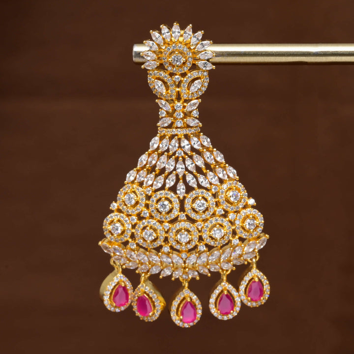 CZ Gold Finish Earrings