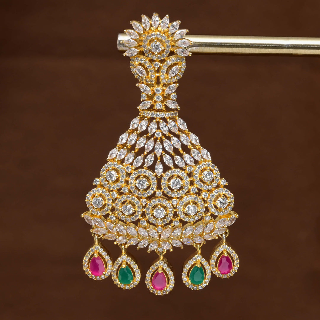 CZ Gold Finish Earrings