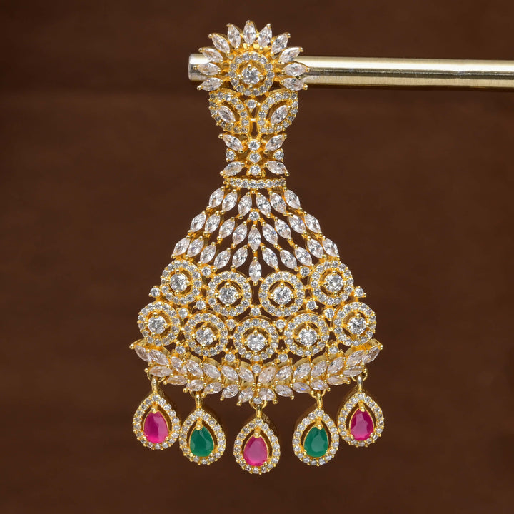 CZ Gold Finish Earrings