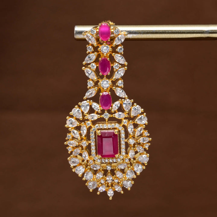 CZ Gold Finish Earrings