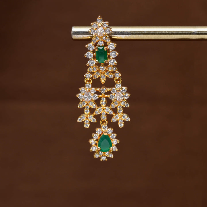 CZ Gold Finish Earrings