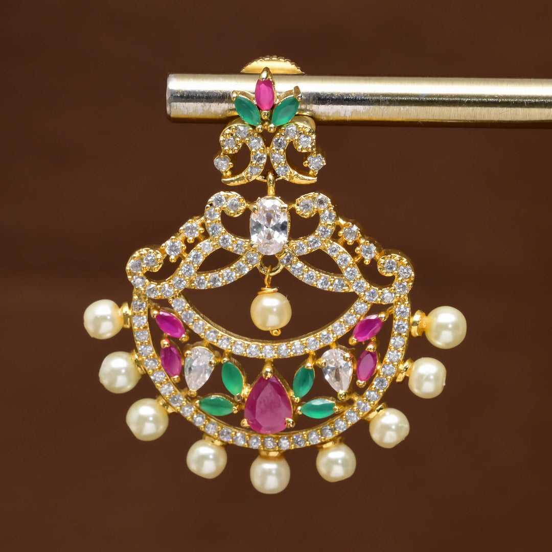 CZ Gold Finish Earrings