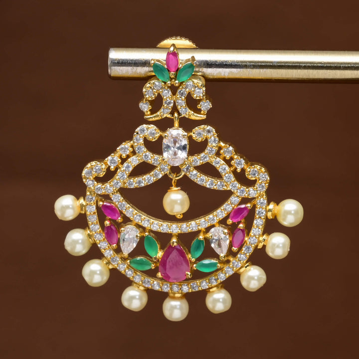 CZ Gold Finish Earrings