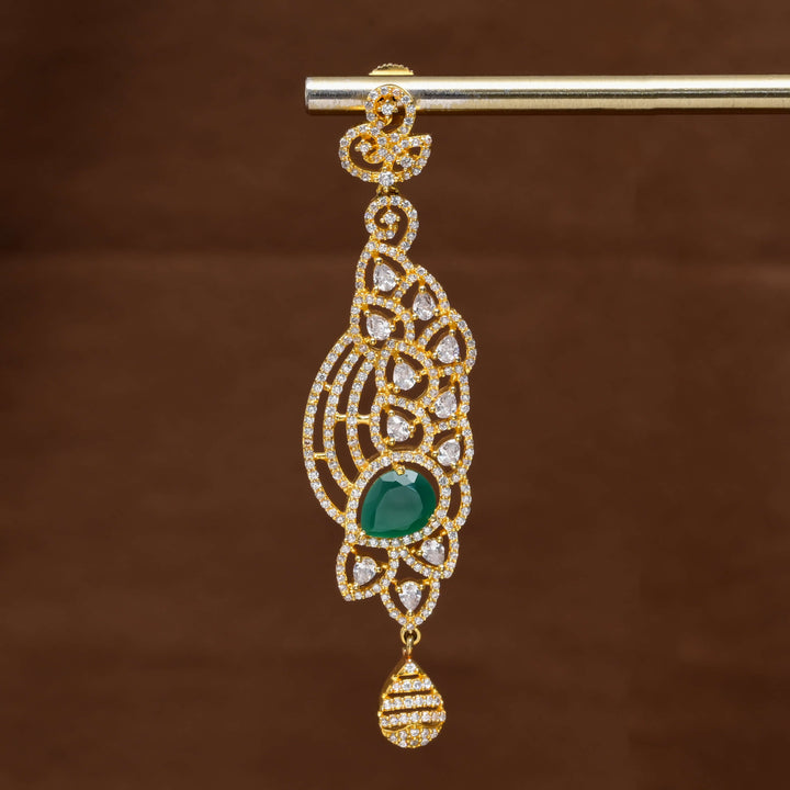 CZ Gold Finish Earrings