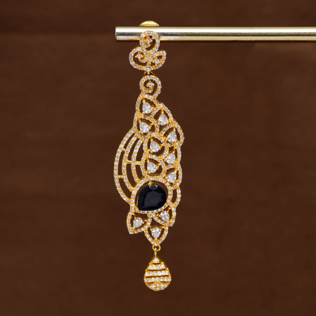 CZ Gold Finish Earrings