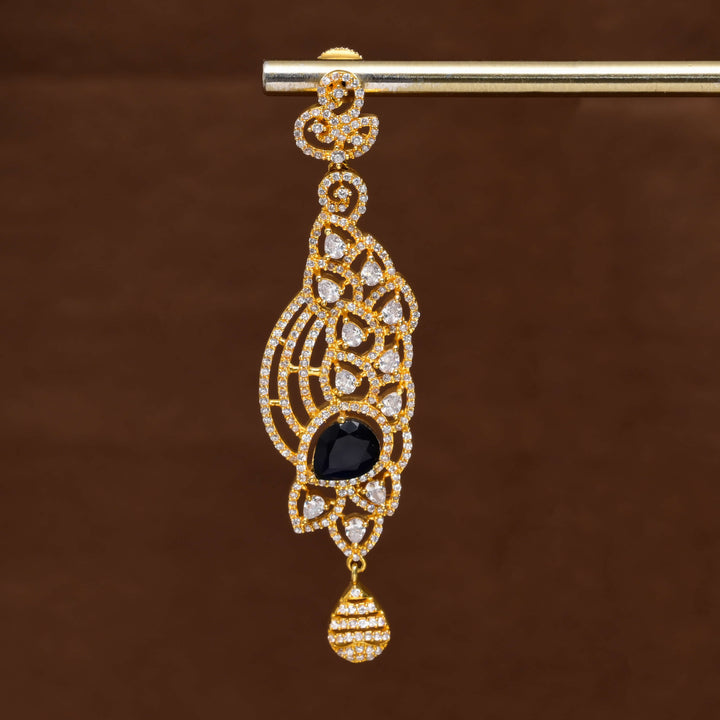 CZ Gold Finish Earrings