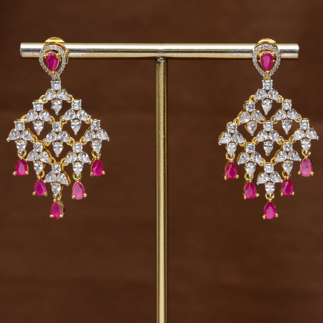 CZ Diamond Finish Earrings