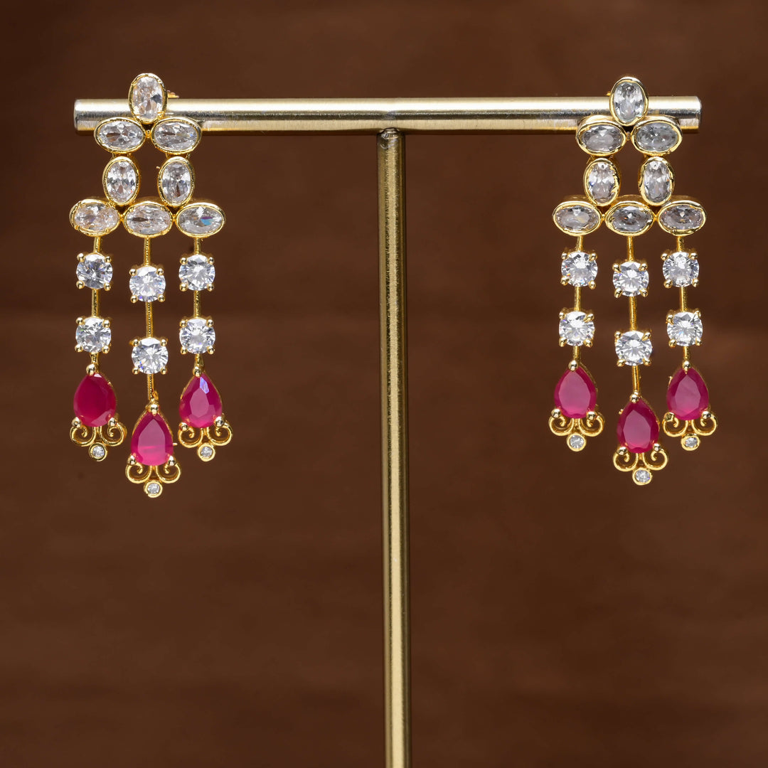 CZ Diamond Finish Earrings