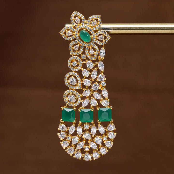 CZ Gold Finish Earrings