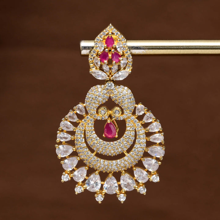 CZ Gold Finish Earrings
