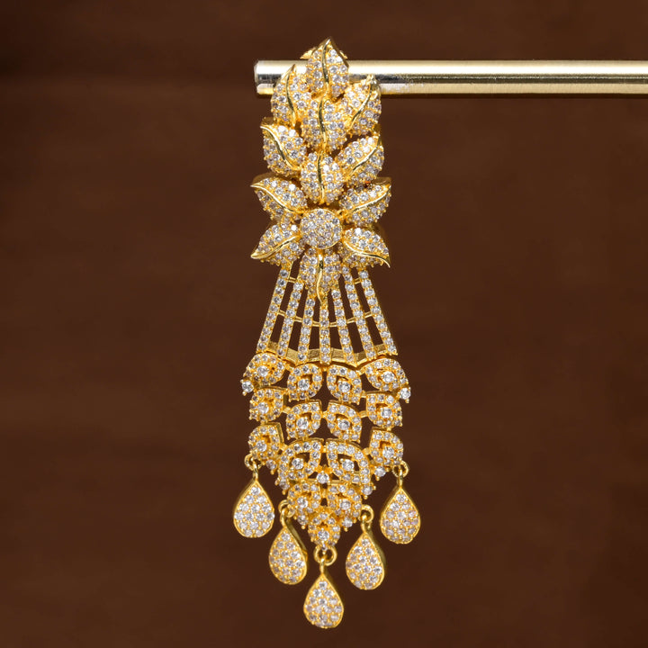 CZ Gold Finish Earrings