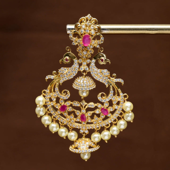 CZ Gold Finish Earrings