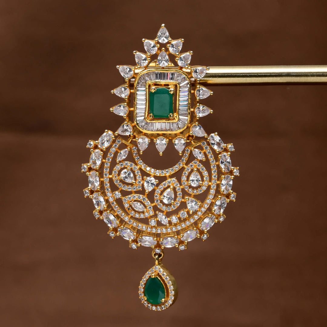 CZ Gold Finish Earrings