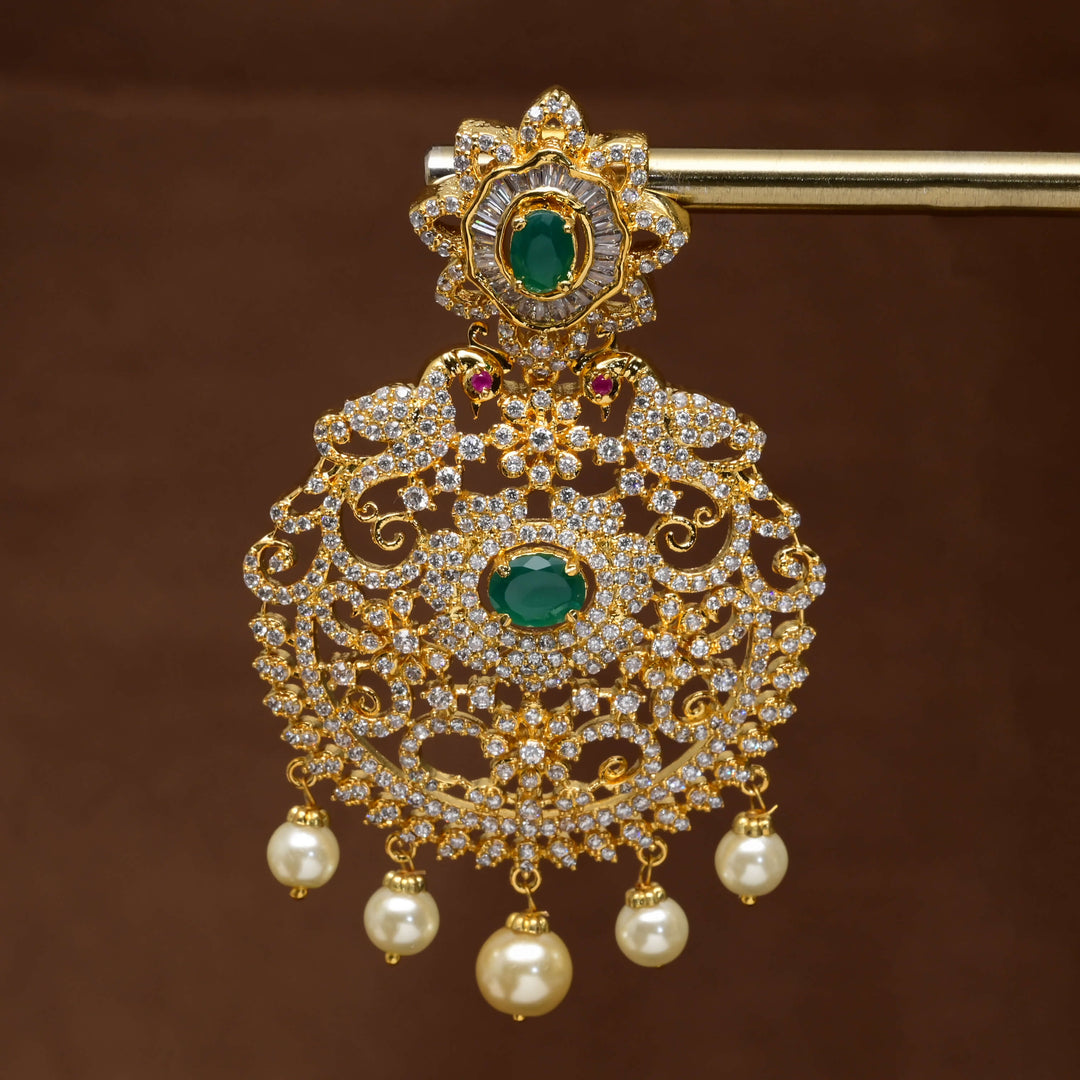 CZ Gold Finish Earrings