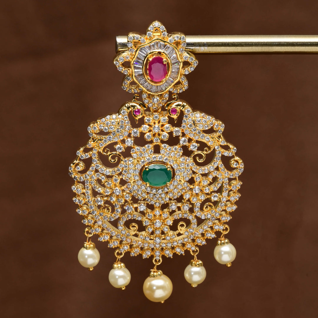 CZ Gold Finish Earrings