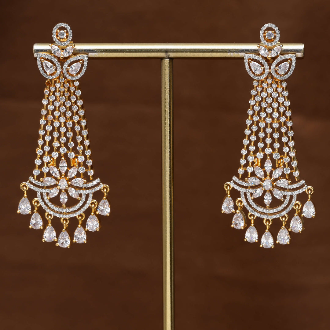 CZ Diamond Finish Earrings