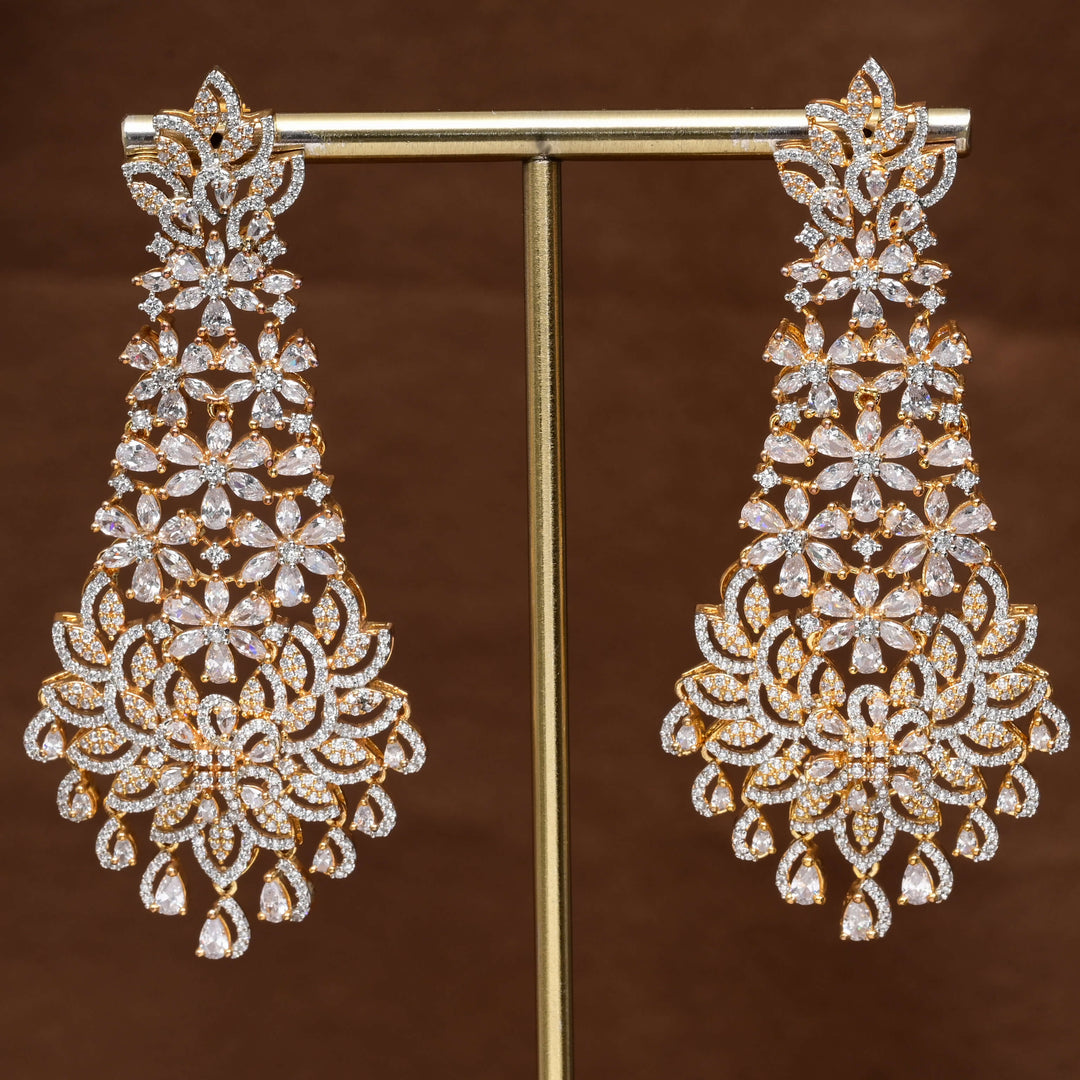 CZ Diamond Finish Earrings