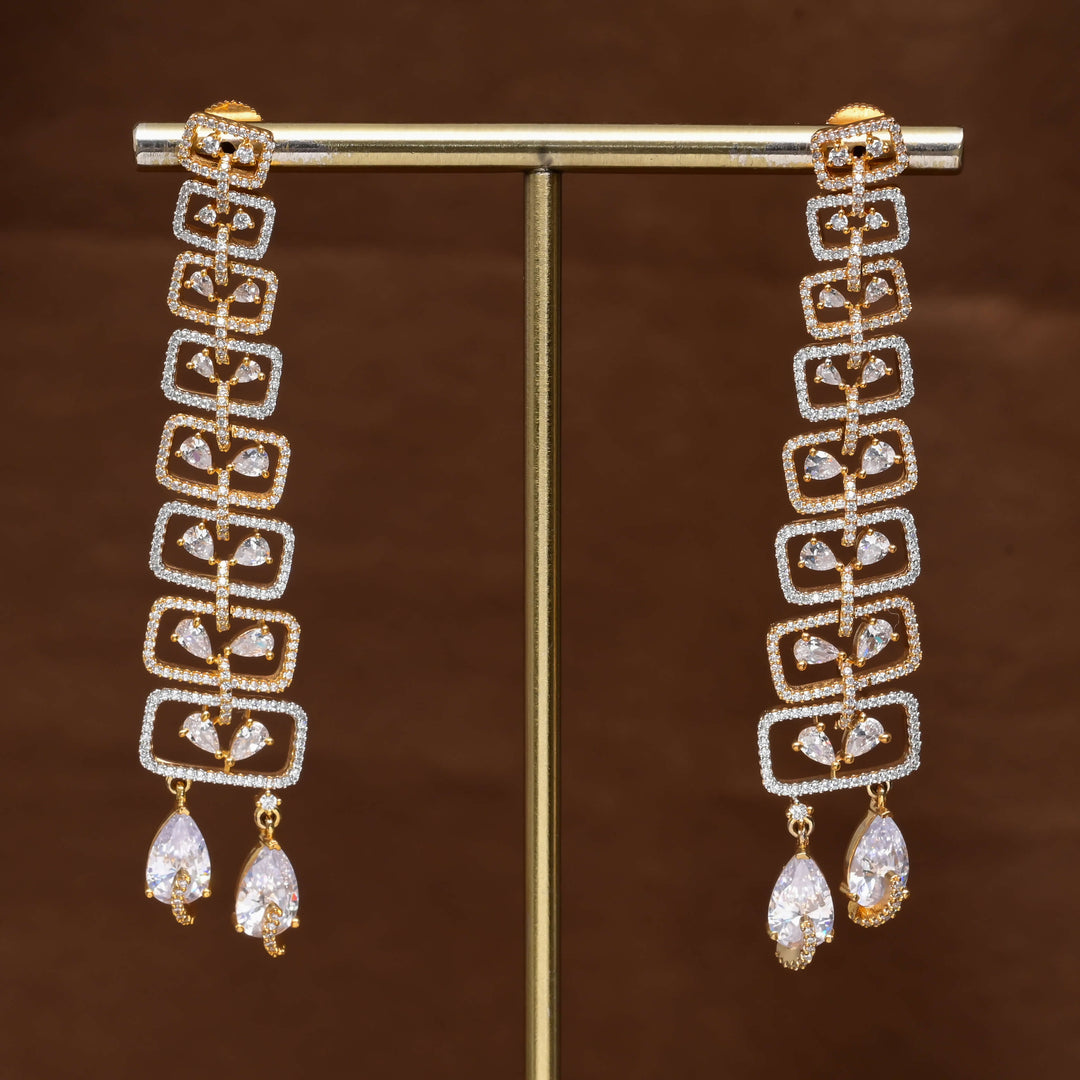 CZ Diamond Finish Earrings