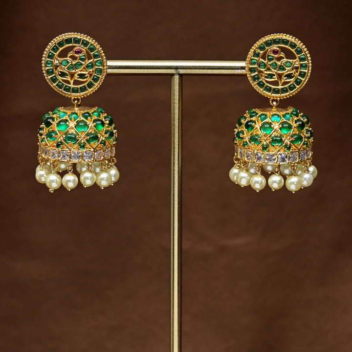 Uncut Polki Jhumka Earrings