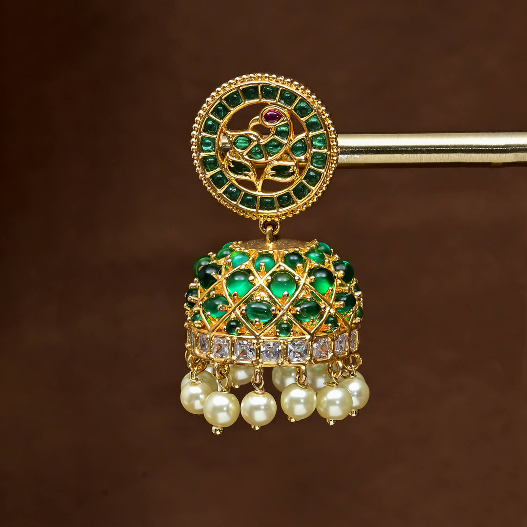 Uncut Polki Jhumka Earrings
